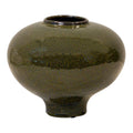 Green Ceramic Round Vase