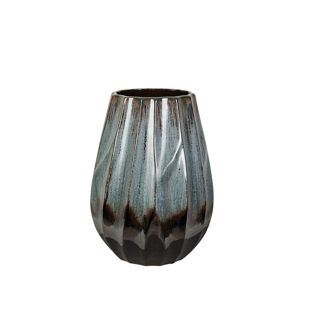 Vase Romimex Blue Black Ceramic