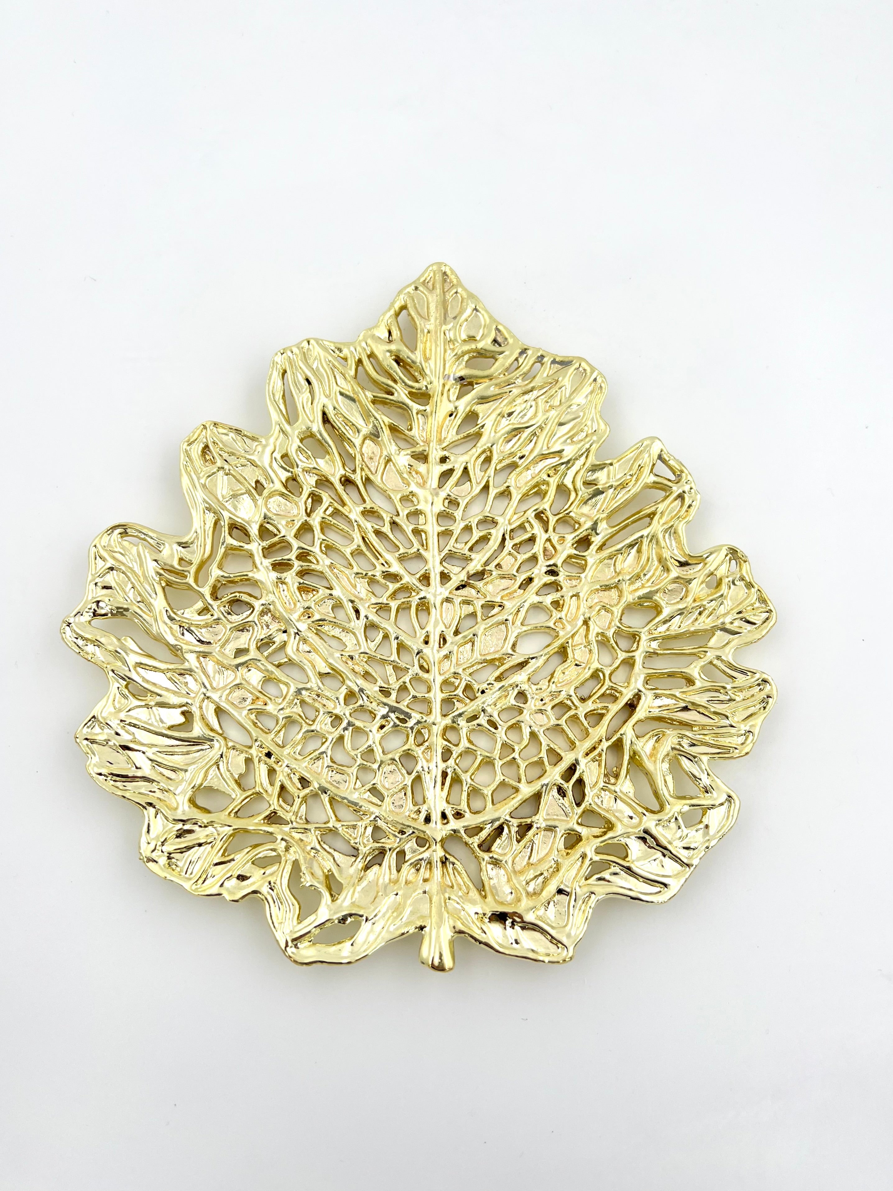 Skeletal Leaf Tray - Decorative Metal Tray
