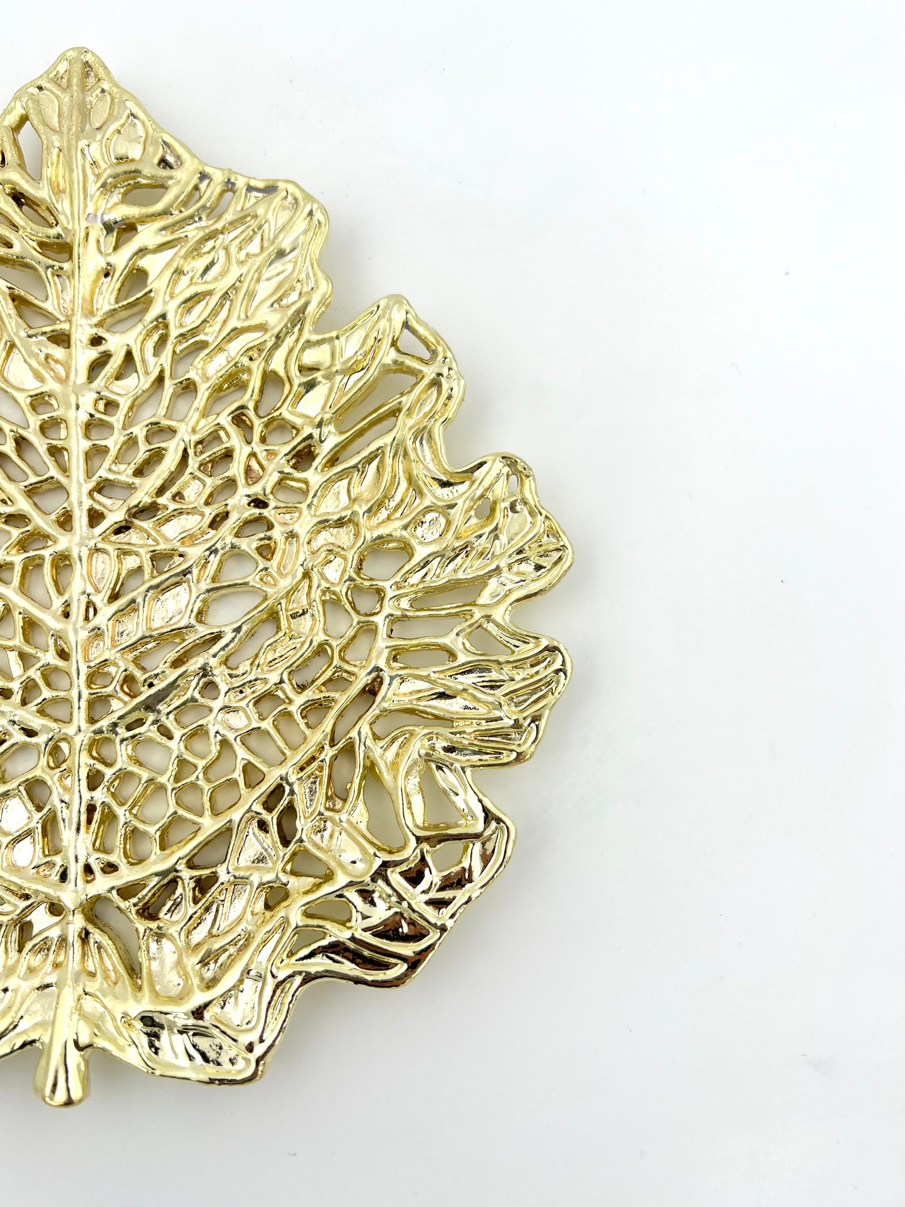 Skeletal Leaf Tray - Decorative Metal Tray