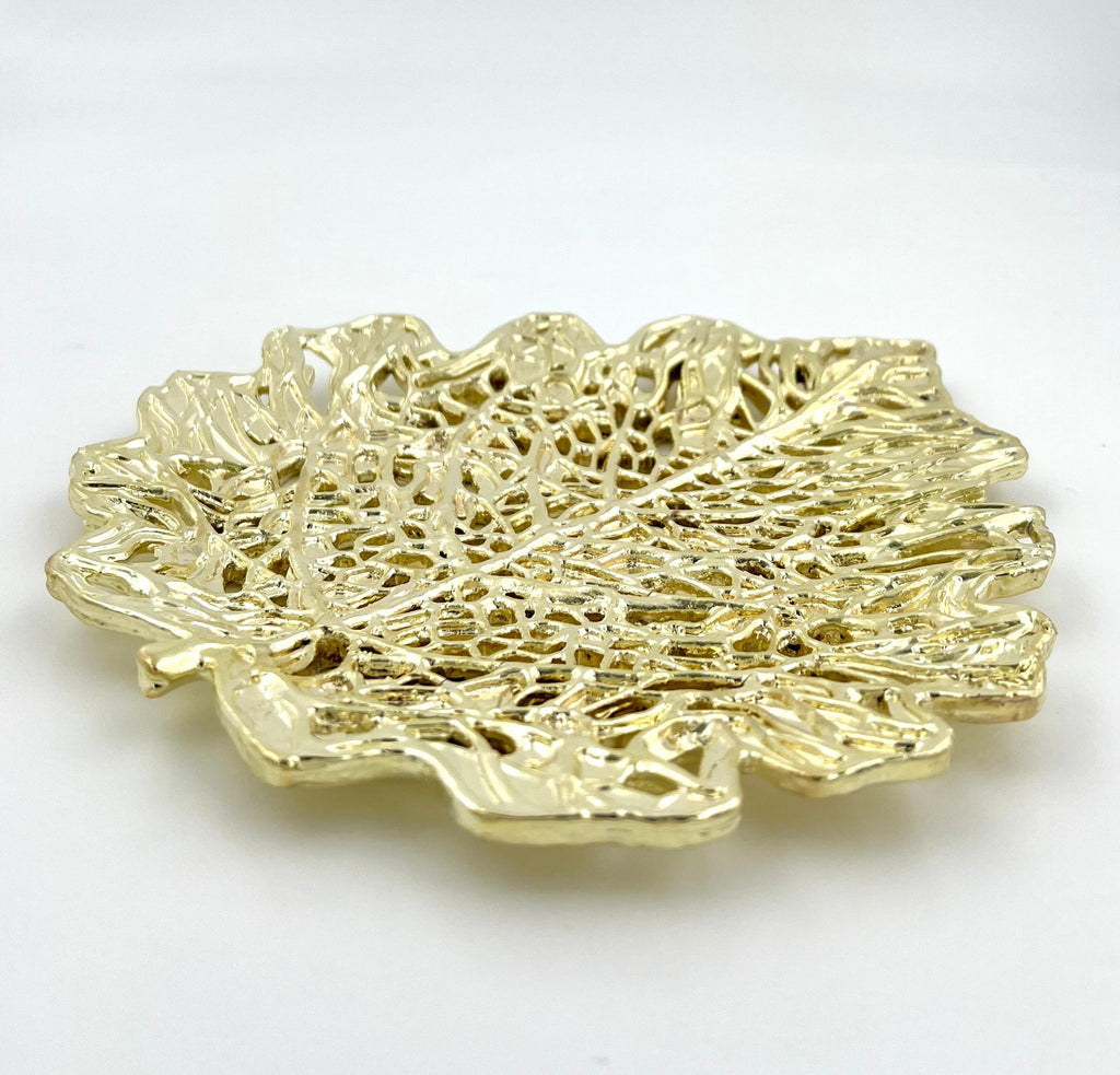 Skeletal Leaf Tray - Decorative Metal Tray