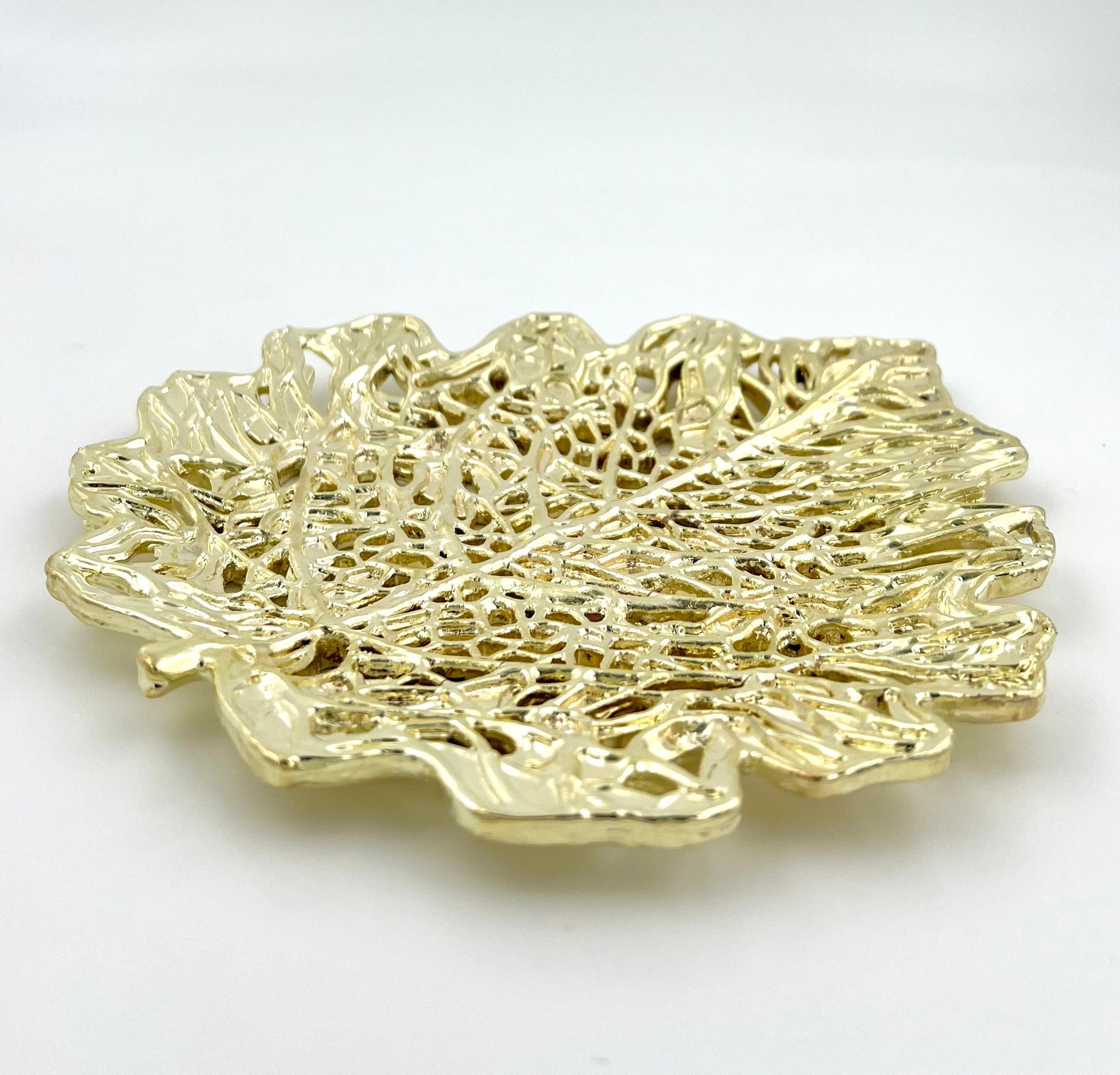 Skeletal Leaf Tray - Decorative Metal Tray