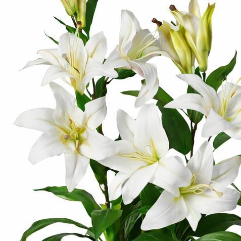 Artificial Flower Plant Tree 90cm White Lily 90cm Planter