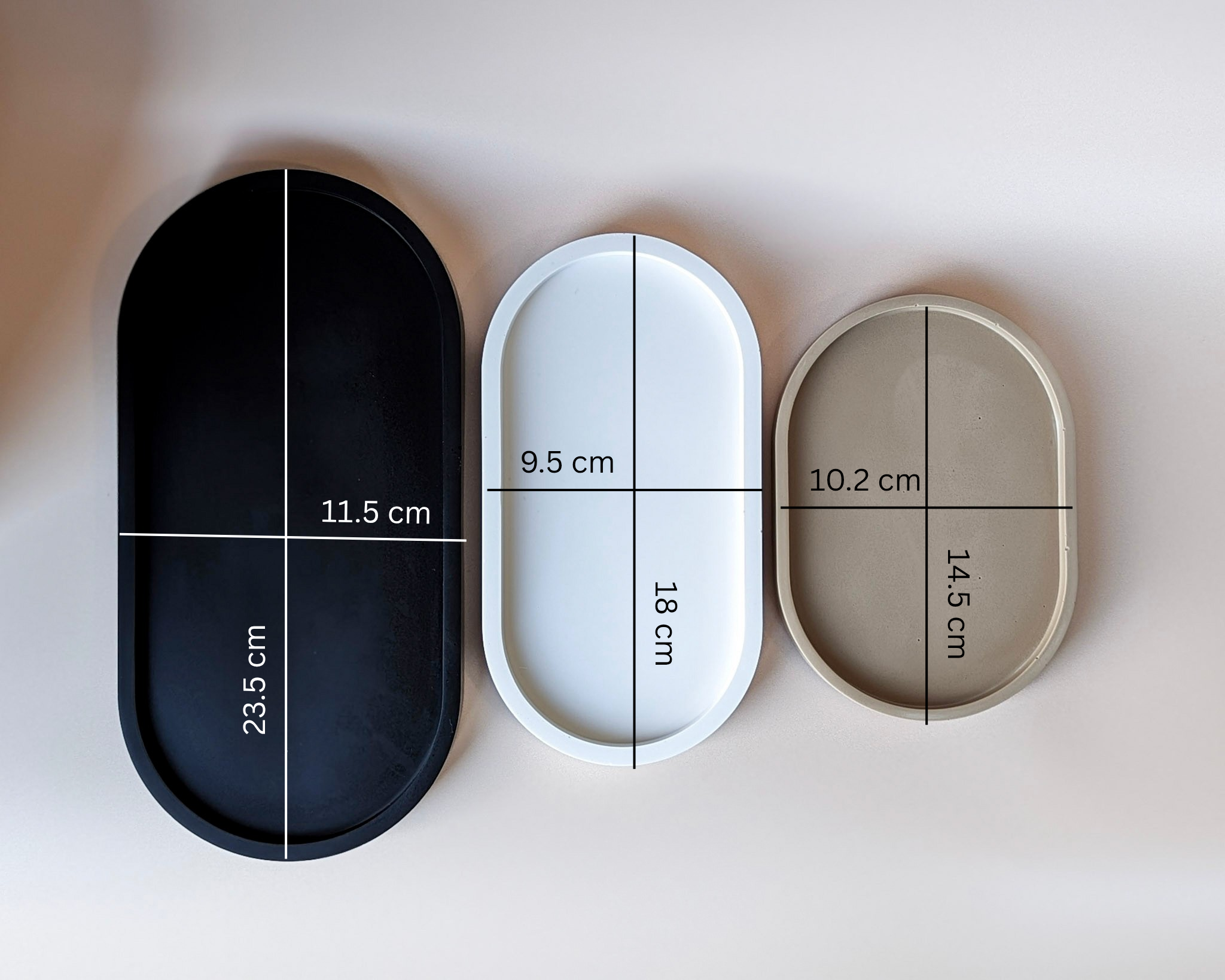 Oval trinket trays